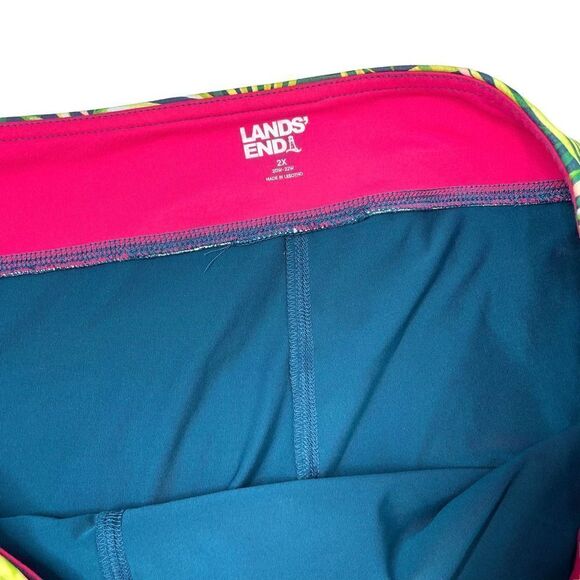 Landsend palm print athletic skorts‎ Sz 2X running hiking gym - Picture 5 of 7